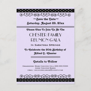 Ornate Save the Date Wählen Sie eine Farbe Ankündigungspostkarte