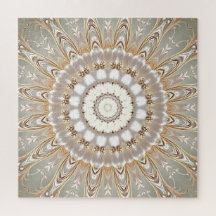 Ornates Blumenmandala-Muster-Puzzle
