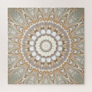 Ornates Blumenmandala-Muster-Puzzle