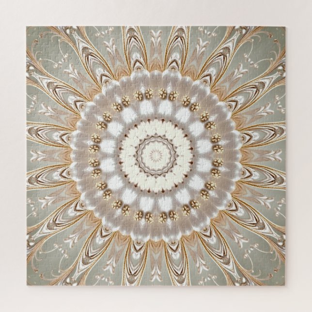 Ornates Blumenmandala-Muster-Puzzle (Vertikal)