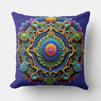 Ornates Mandala Boho-Dekor Kissen