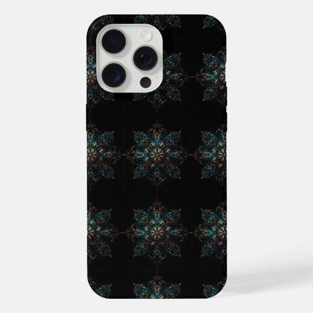Ornates Mandala iPhone 15 Pro Max Hülle (Rückseite)