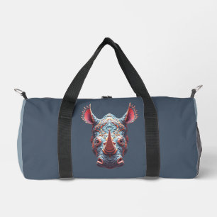 Ornates Rhino-Porträt - psychedelische Spirit-Mask Duffle Bag