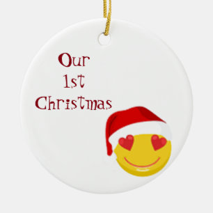 ORNATION ***MARRY ME**** MIT WINKING SANTA KERAMIK ORNAMENT
