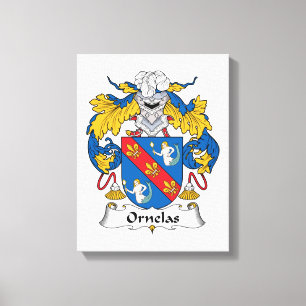 Ornelas Familienwappen Leinwanddruck