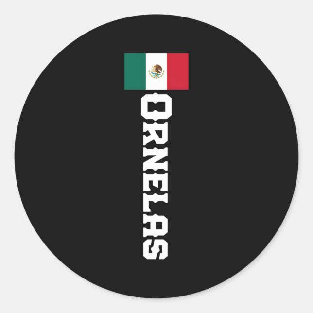 Ornelas Nachname Mexican for und Runder Aufkleber (Vorderseite)
