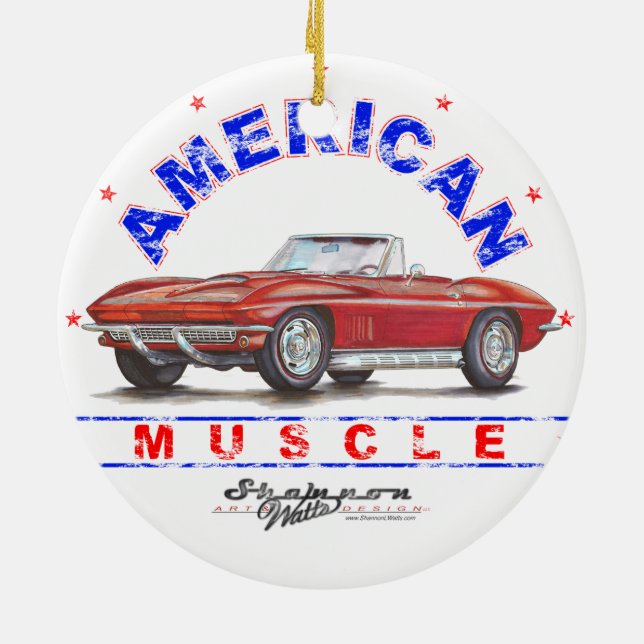 Ornement 1967 américain de Noël de muscle de (Dos)