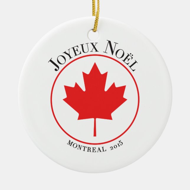 Ornement 2015 de Noël de Montréal (Devant)