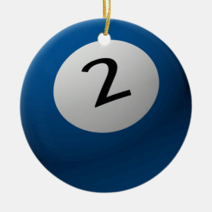 ORNEMENT 2 (DEUX) DE BILLARD/DE NOËL BOULE DE