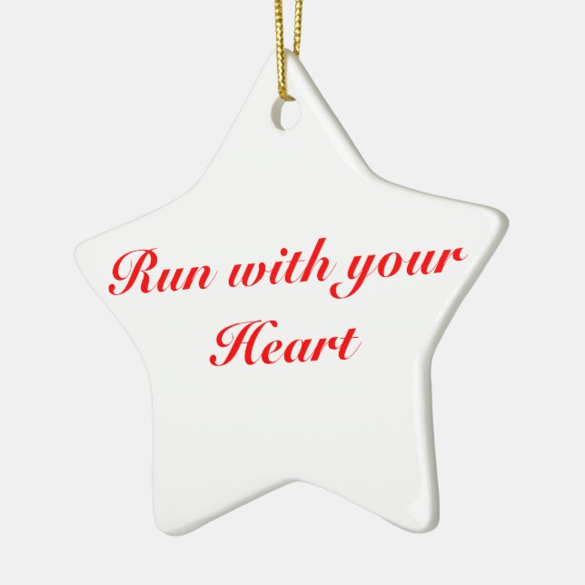 Ornement 5K pour des coureurs, étoile de Noël (Gauche)