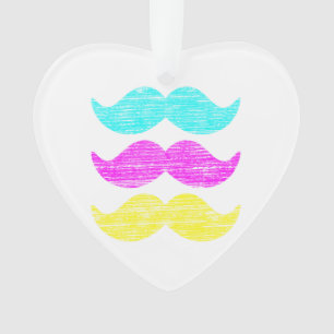 Ornement à motif de moustache Pop Art vibrant