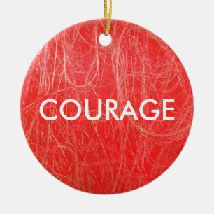 Ornement abstrait de COURAGE de rouge