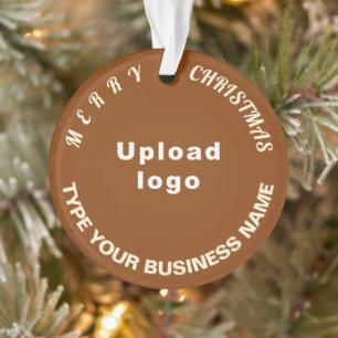 Ornement acrylique Brown de Noël d'affaires