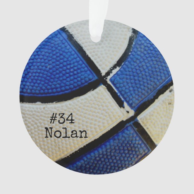 Ornement acrylique de basket-ball personnalisé (devant)