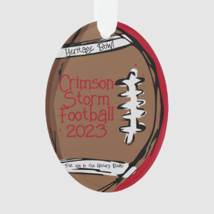 Ornement acrylique de football personnalisé