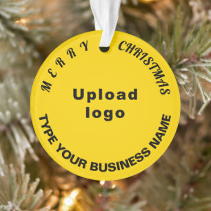 Ornement acrylique du cercle jaune de Noël d'affai
