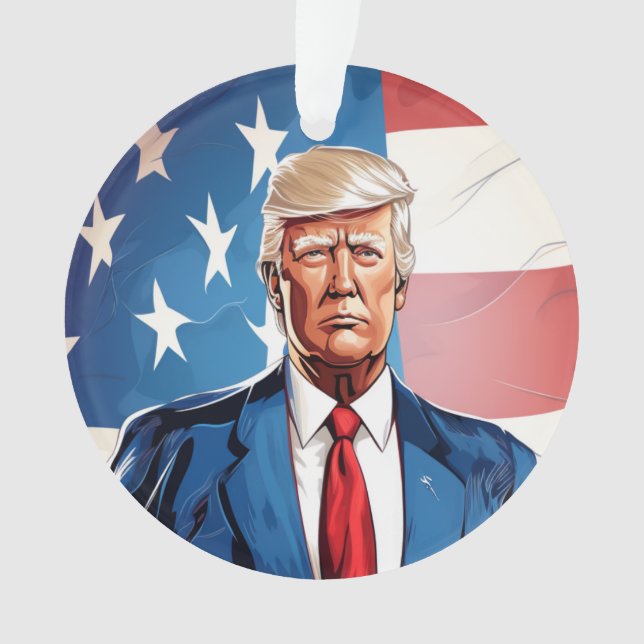 Ornement acrylique du président Trump (devant)