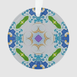 Ornement acrylique en mosaïque bleue