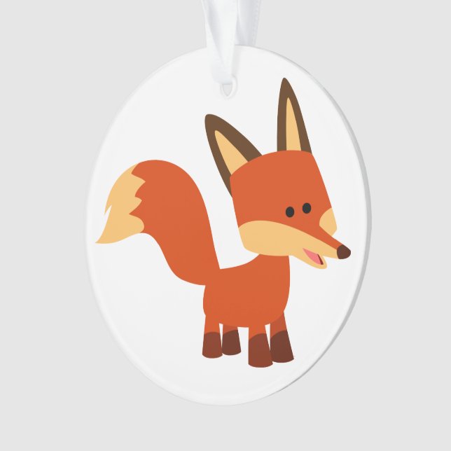 Ornement acrylique Fox Astute mignonne (devant)