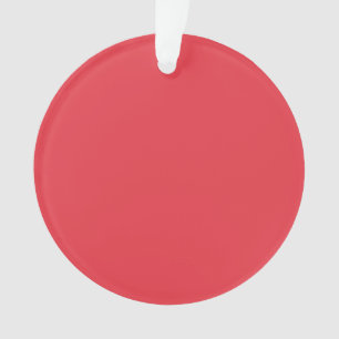Ornement acrylique personnalisé rouge tomate doubl
