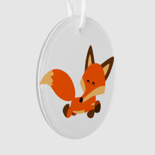 Ornement acrylique renard de la flotte mignonne