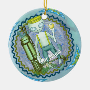 Ornement Alien jouant au Golf
