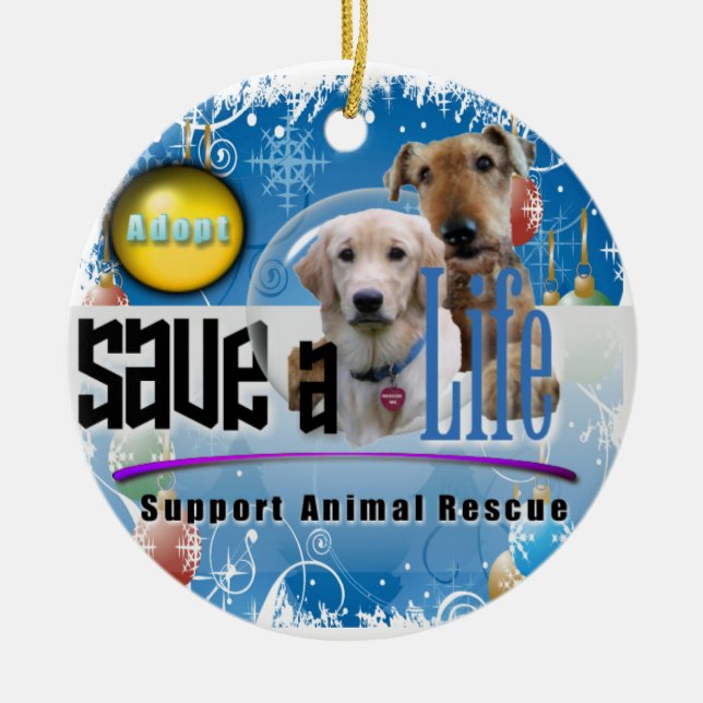 ORNEMENT ANIMAL DE NOËL DE DÉLIVRANCE DE SOUTIEN (Devant)