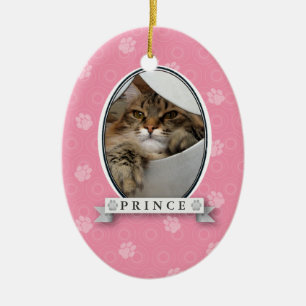 Ornement animal Empreinte de patte rose