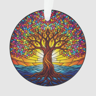Ornement Arbre de Vie 2025, Effet Vitrail 2