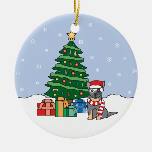 Ornement australien de Noël de chien de bétail (Devant)