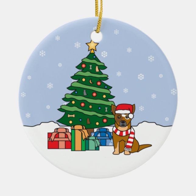 Ornement australien de Noël de chien de bétail (Devant)