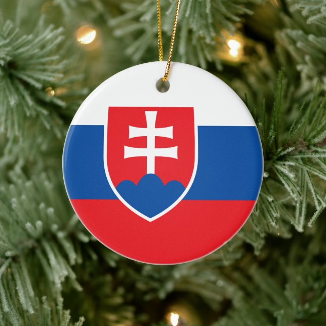 Ornement avec drapeau de la Slovaquie (Arbre)