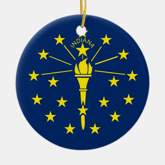 Ornement avec drapeau de l'Indiana (Devant)