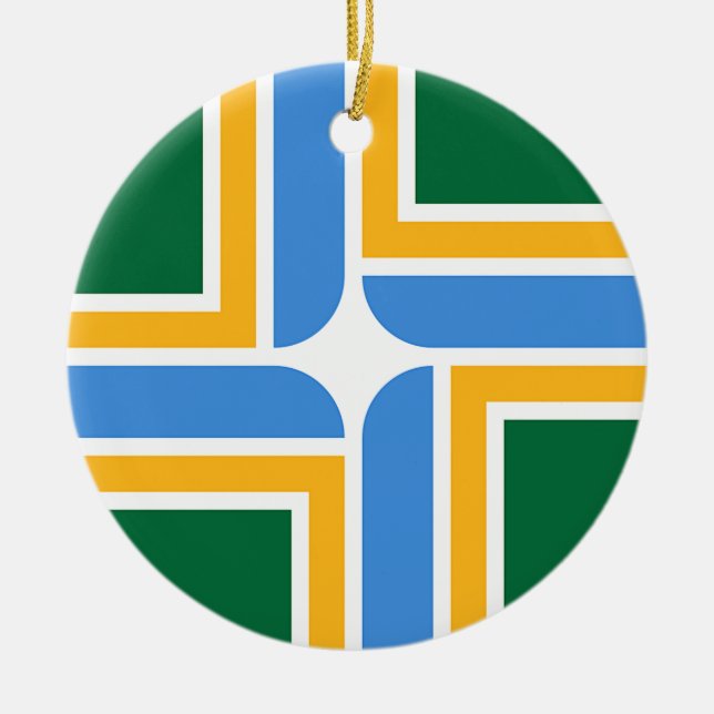Ornement avec drapeau de Portland, Oregon, États-U (Devant)