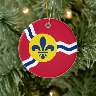 Ornement avec drapeau de Saint Louis, Missouri