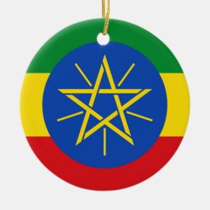Ornement avec drapeau d'Éthiopie