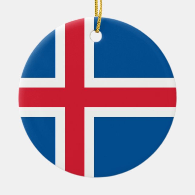 Ornement avec drapeau d'Islande (Devant)
