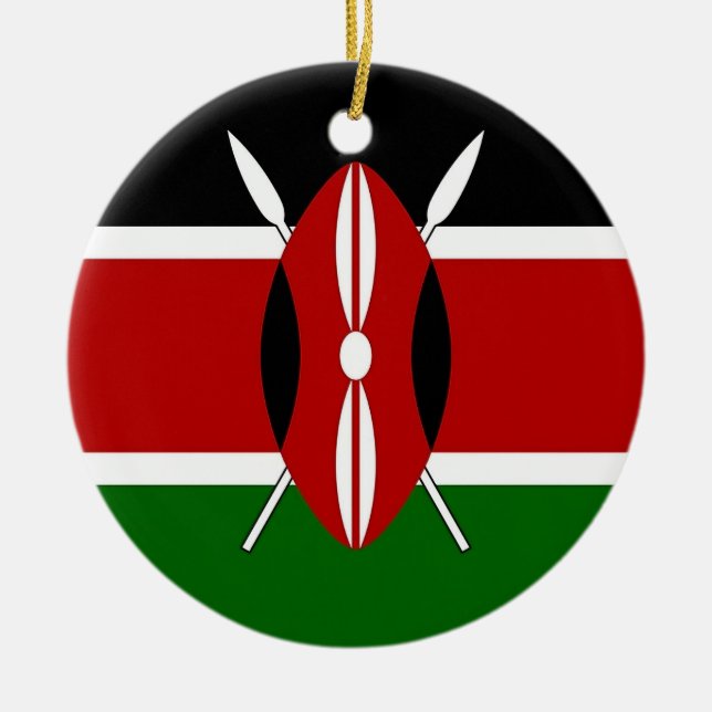 Ornement avec drapeau du Kenya (Devant)