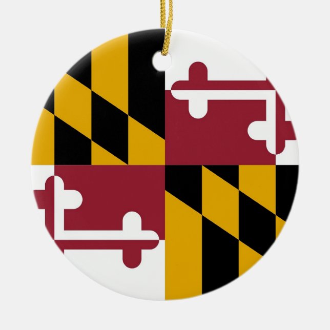 Ornement avec drapeau du Maryland (Devant)