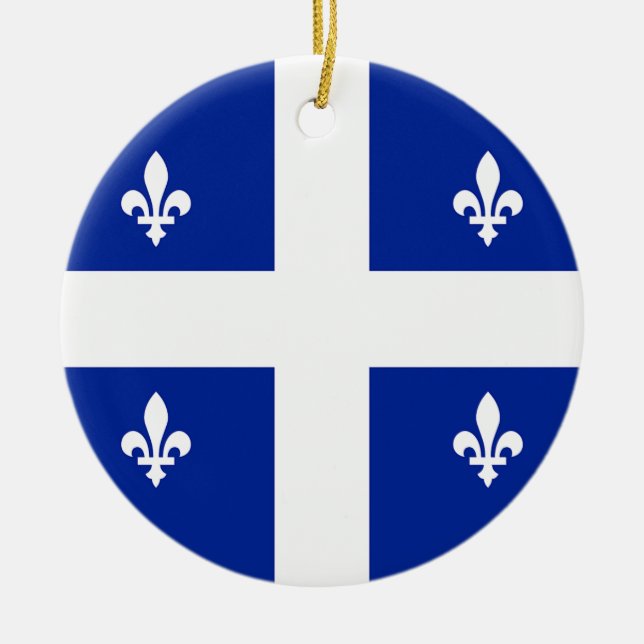 Ornement avec drapeau du Québec, Canada (Devant)