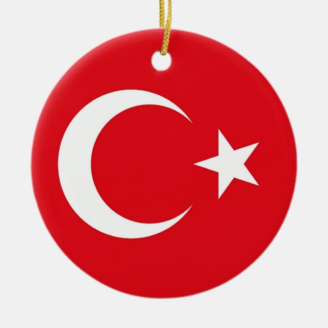Ornement avec le drapeau de la Turquie (Devant)