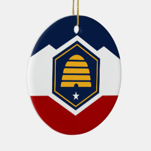 Ornement avec le drapeau de l'Utah, États-Unis