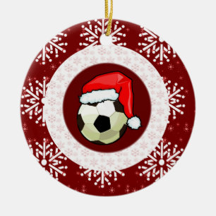 Ornement - ballon de football de Père Noël