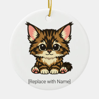 Ornement Bébé Chibi Maine Coon Mignon