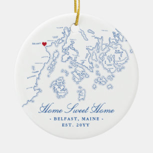 Ornement Belfast Maine - Home Sweet Home