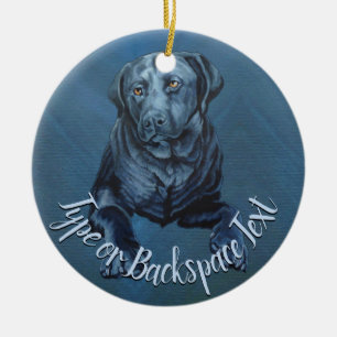 Ornement Black Lab Décoration personnalisée Chien 