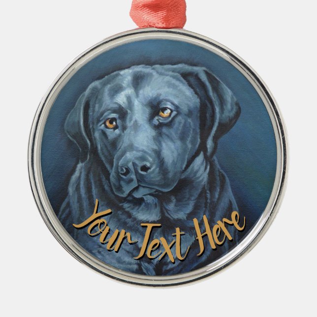 Ornement Black Lab Décoration personnalisée Chien  (Devant)