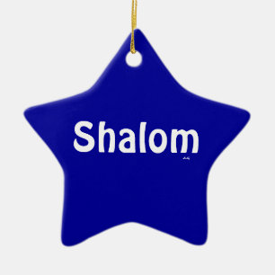 Ornement blanc bleu d'étoile de Shalom