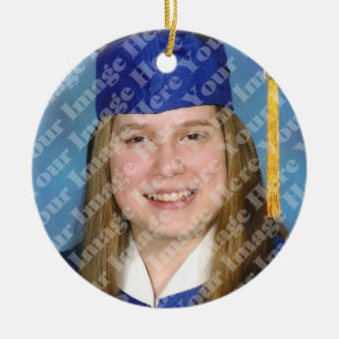Ornement blanc de souvenir d'obtention du diplôme