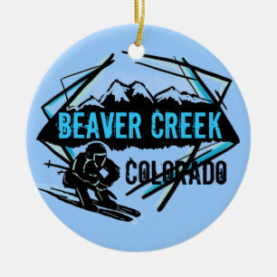 Ornement bleu de ski du Colorado de Beaver Creek